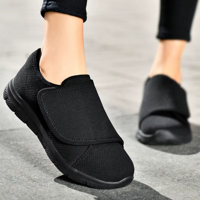 Verstelbare Comfortschoenen Brede Pasvorm Zachte Voering Gevoelige Voeten Dagelijks Gebruik Orthopedisch