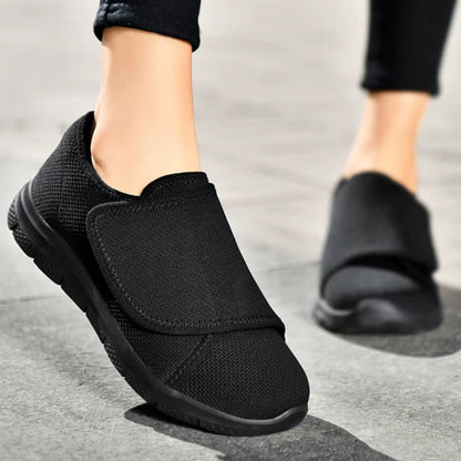 Verstelbare Comfortschoenen Brede Pasvorm Zachte Voering Gevoelige Voeten Dagelijks Gebruik Orthopedisch
