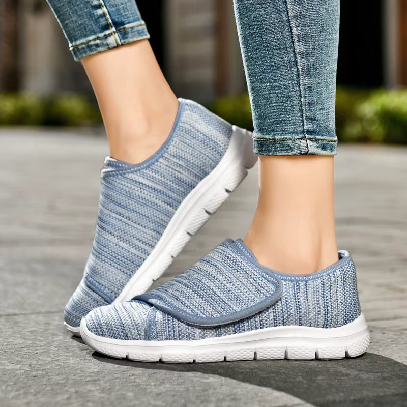 Verstelbare Comfortschoenen Brede Pasvorm Zachte Voering Gevoelige Voeten Dagelijks Gebruik Orthopedisch