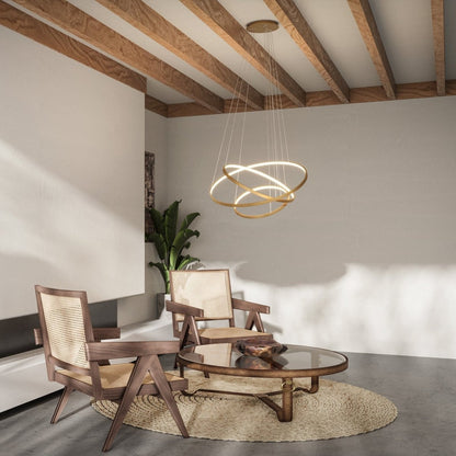 LED Hanglamp Ringen 70-55-40cm Dimbaar Aluminium Design