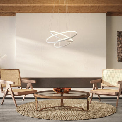LED Hanglamp Ringen 70-55-40cm Dimbaar Aluminium Design