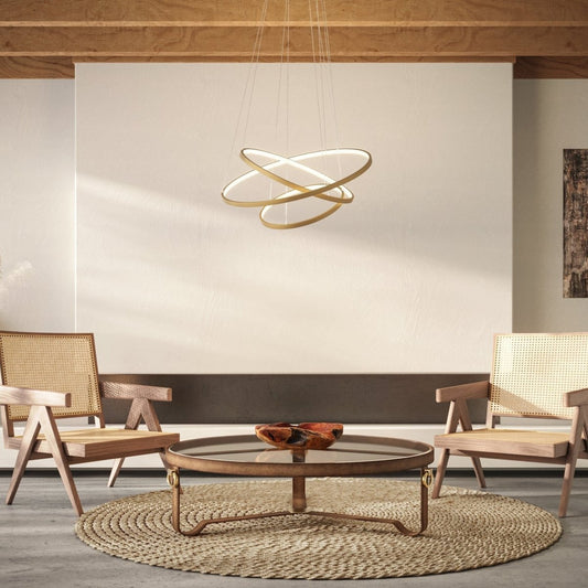 LED Hanglamp Ringen 70-55-40cm Dimbaar Aluminium Design