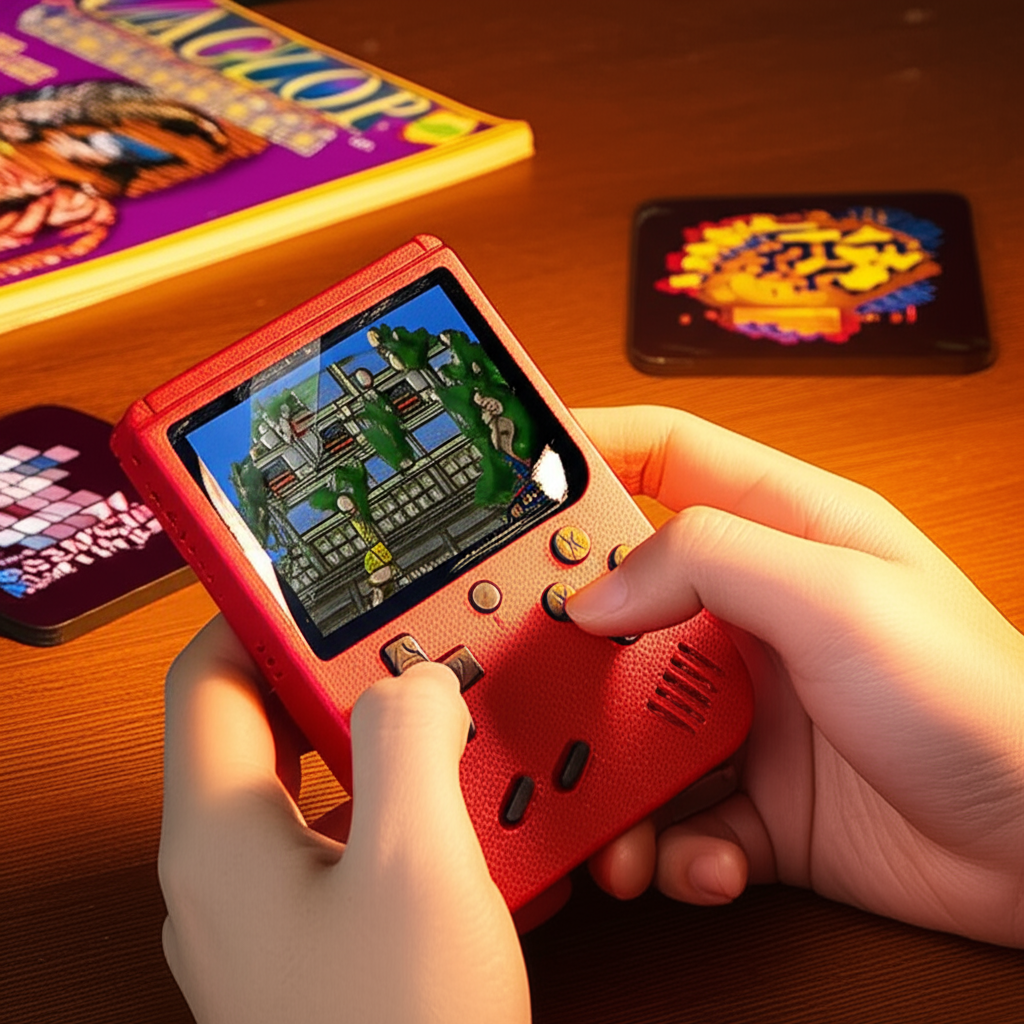 Retro Spelconsole 400 Klassieke Spellen Draagbaar Kids Volwassenen Nostalgisch
