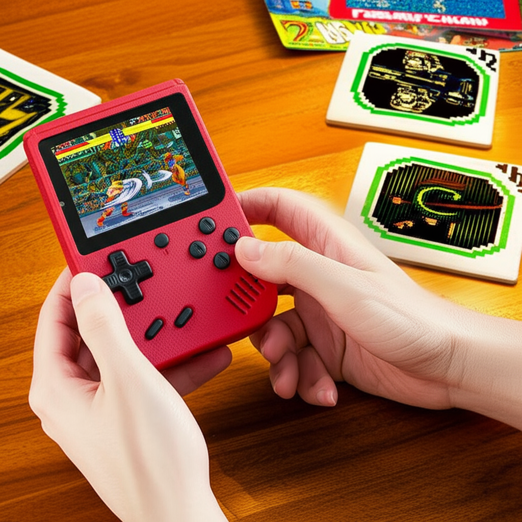 Retro Spelconsole 400 Klassieke Spellen Draagbaar Kids Volwassenen Nostalgisch