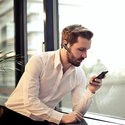 Bluetooth Headset 5.1 Draadloos Noise Cancelling 25 Uur Bellen Handsfree Microfoon