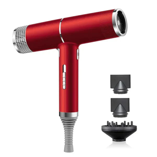Professionele Haardroger 1100W Lichtgewicht Sneldroogfunctie Zwart Grijs Rood