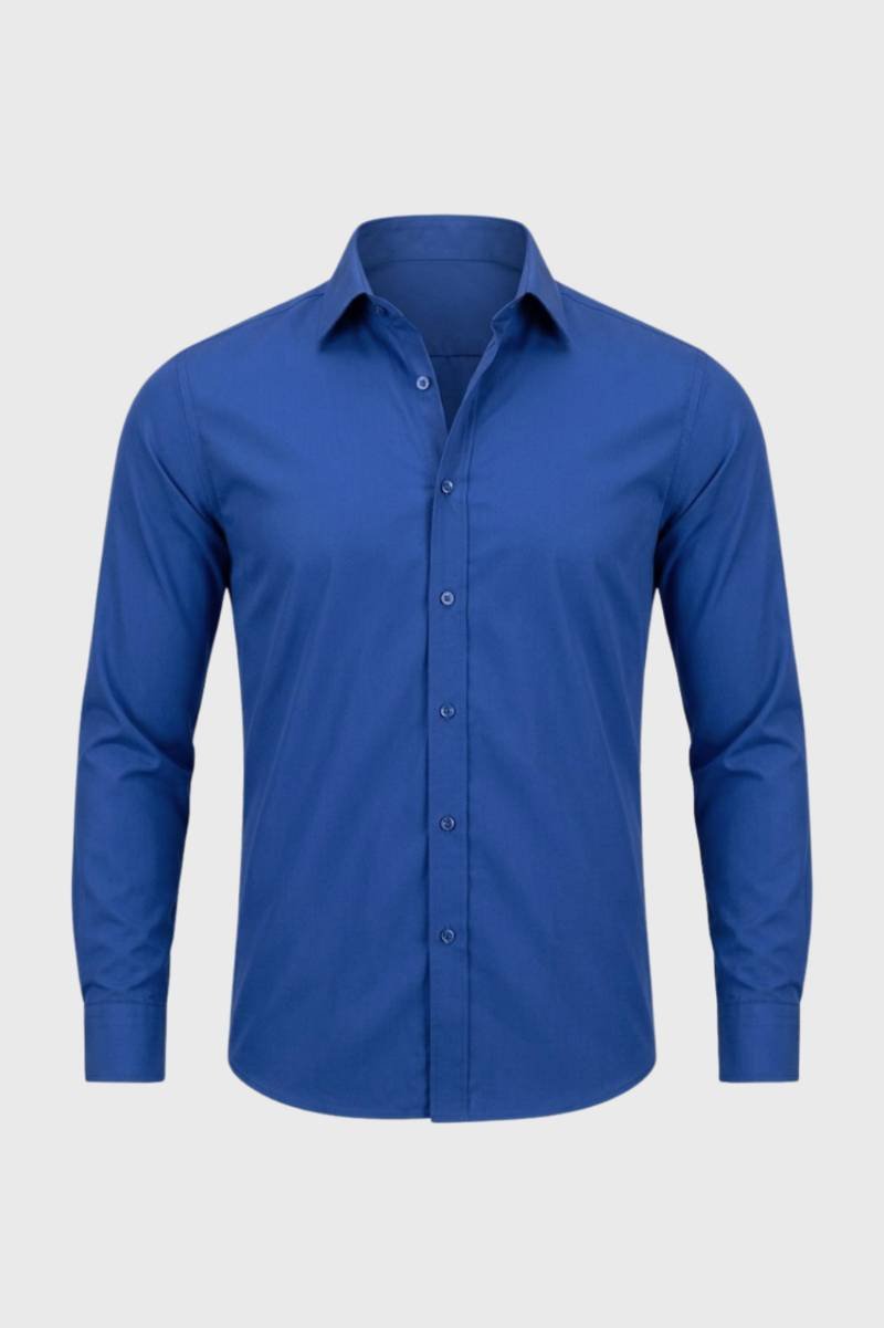 Overhemd Heren - Business Klassiek | Lange Mouw - Blauw