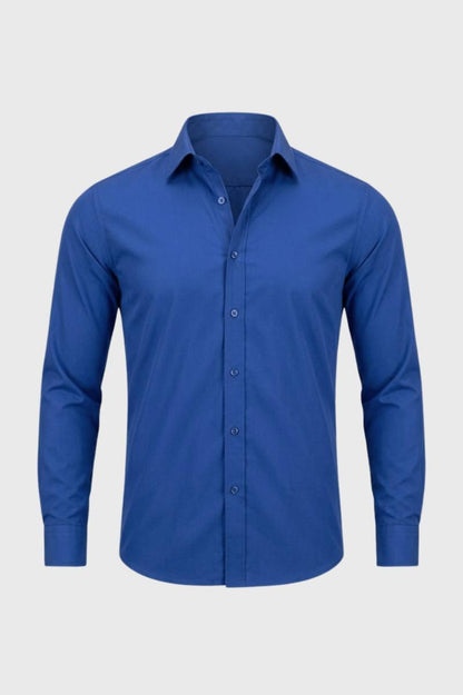 Overhemd Heren - Business Klassiek | Lange Mouw - Blauw
