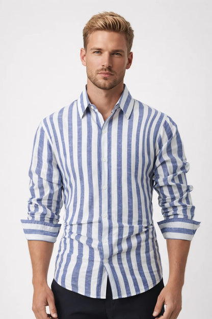 Heren Overhemd Gestreept Lente Comfortabel Casual - StudioMarella