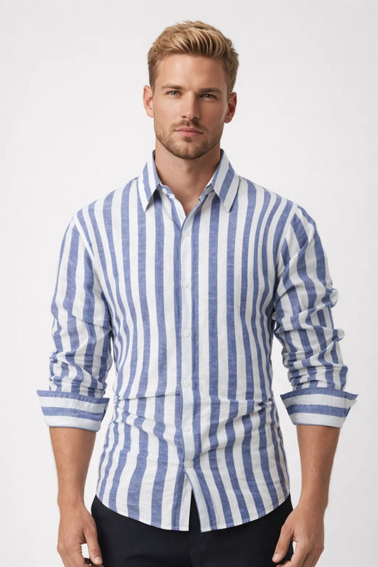 Heren Overhemd Gestreept Lente Comfortabel Casual - StudioMarella