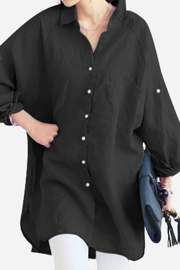 Oversized Linnen Blouse voor Vrouw