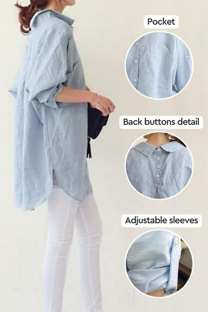Oversized Linnen Blouse voor Vrouw
