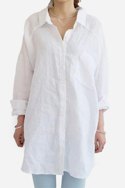 Oversized Linnen Blouse voor Vrouw