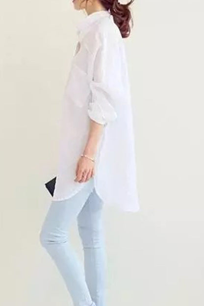Oversized Linnen Blouse voor Vrouw