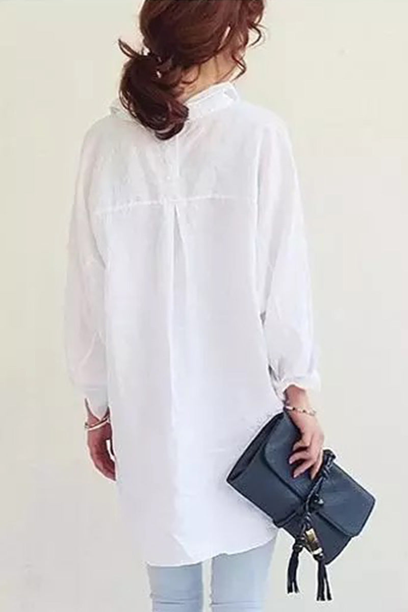 Oversized Linnen Blouse voor Vrouw