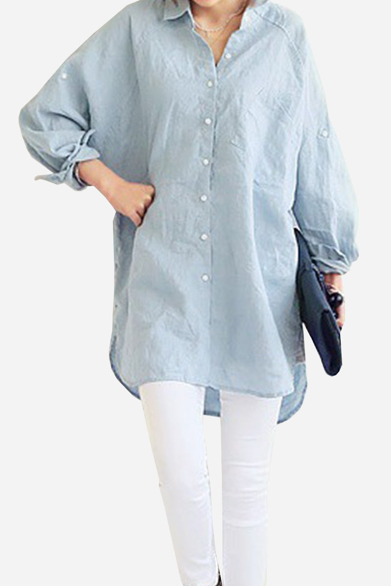 Oversized Linnen Overhemd voor Vrouw