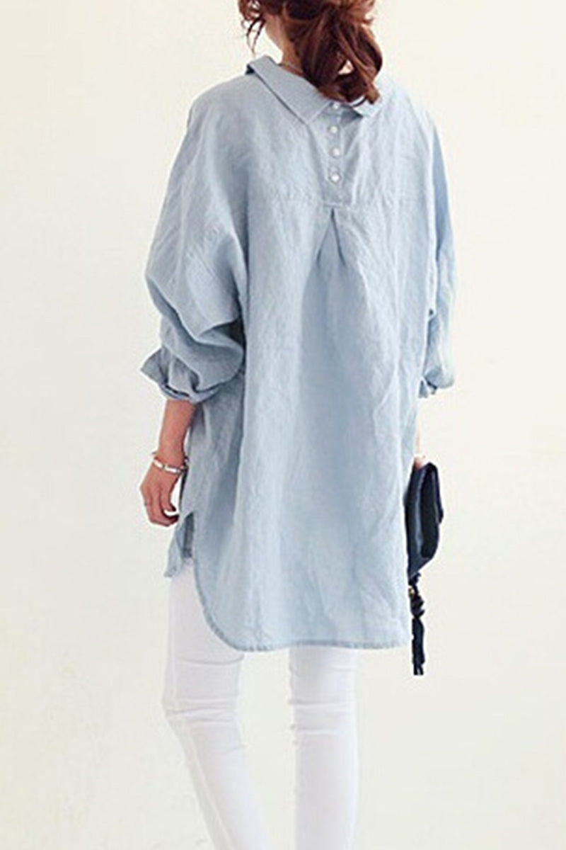Oversized Linnen Blouse voor Vrouw