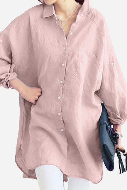 Oversized Linnen Blouse voor Vrouw
