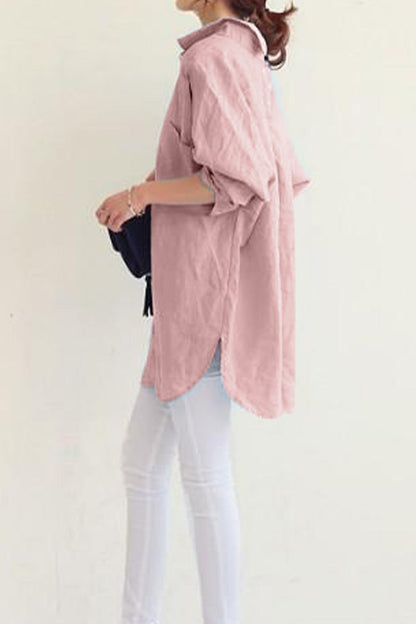 Oversized Linnen Blouse voor Vrouw