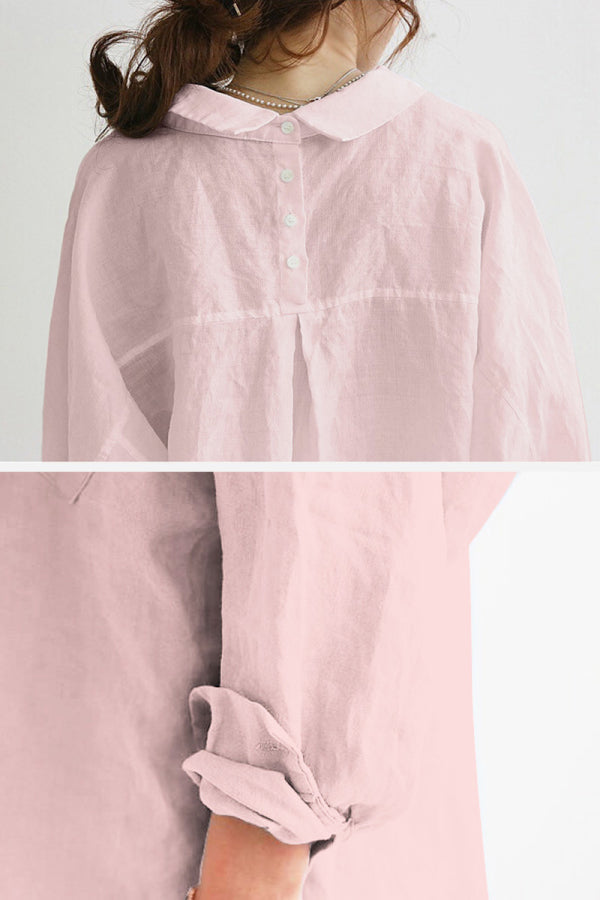 Oversized Linnen Blouse voor Vrouw