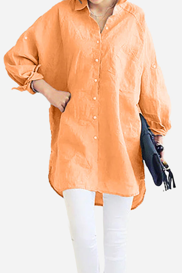 Oversized Linnen Blouse voor Vrouw