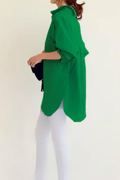 Oversized Linnen Blouse voor Vrouw