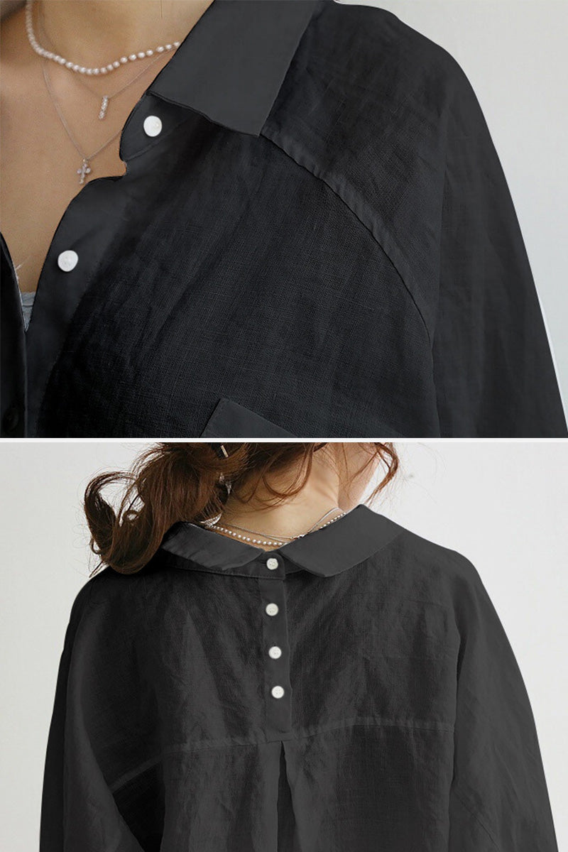 Oversized Linnen Blouse voor Vrouw