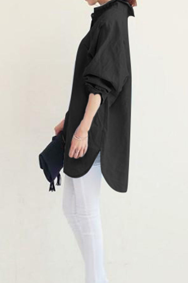 Oversized Linnen Blouse voor Vrouw