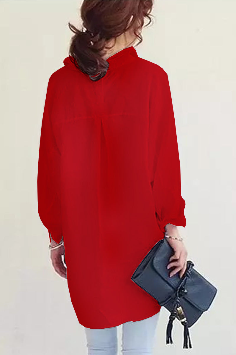 Oversized Linnen Blouse voor Vrouw