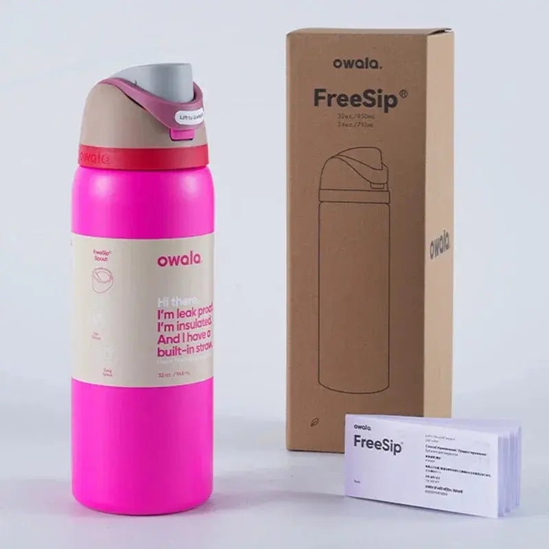 Roestvrijstalen Waterfles 710ml met FreeSip Spout – Lekvrij & 24u Koud – Ideaal voor Sport & Reizen