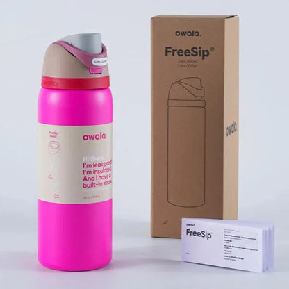 Roestvrijstalen Waterfles 710ml met FreeSip Spout – Lekvrij & 24u Koud – Ideaal voor Sport & Reizen