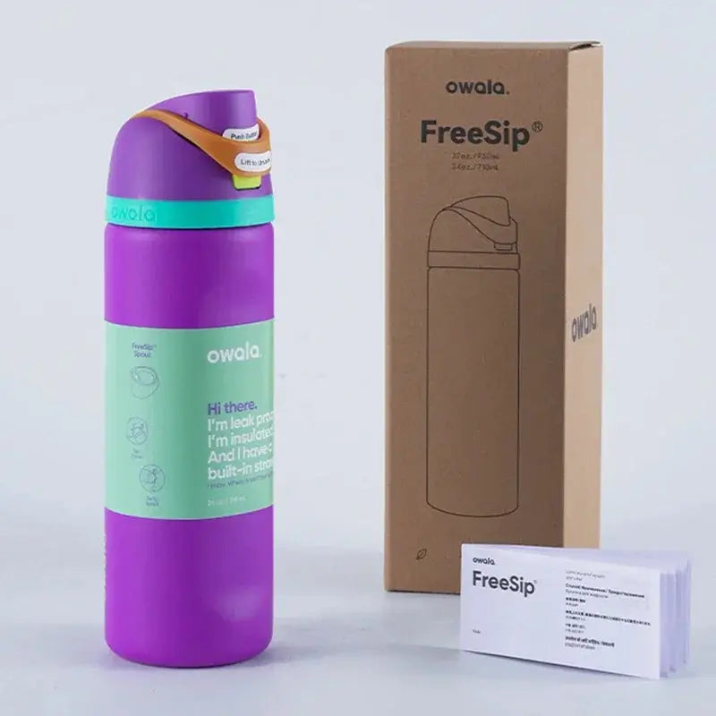 Roestvrijstalen Waterfles 710ml met FreeSip Spout – Lekvrij & 24u Koud – Ideaal voor Sport & Reizen