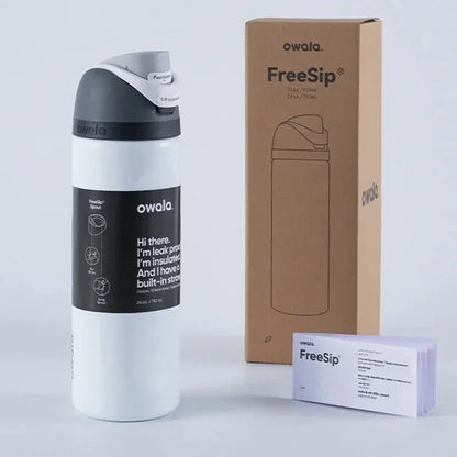 RVS Drinkfles 710ml met Geïntegreerd Rietje Handvat Dubbelwandige Isolatie 24u Koud BPA-Vrij Sport Reizen