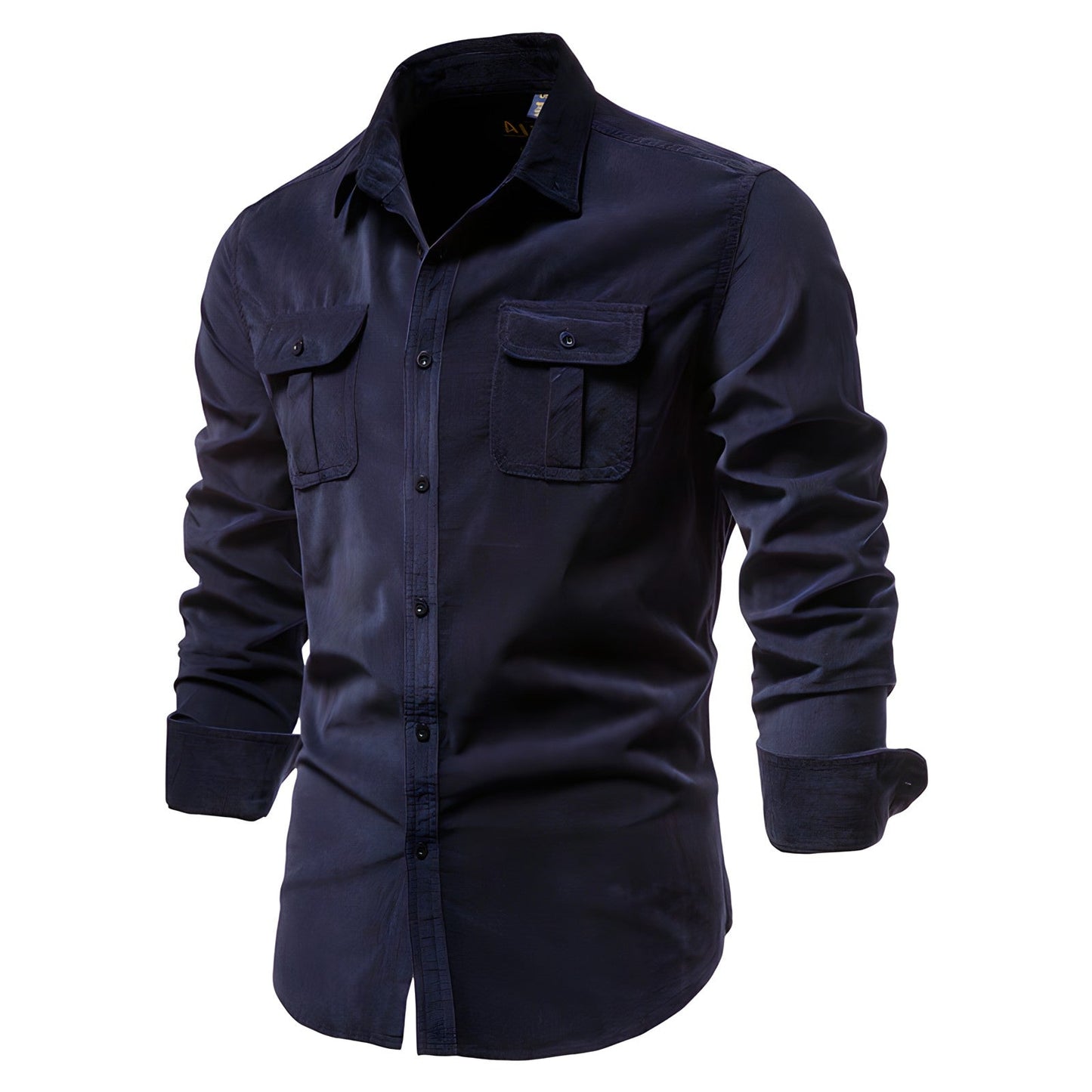Heren Blouse Lange Mouwen Borstzakken Casual Stijl