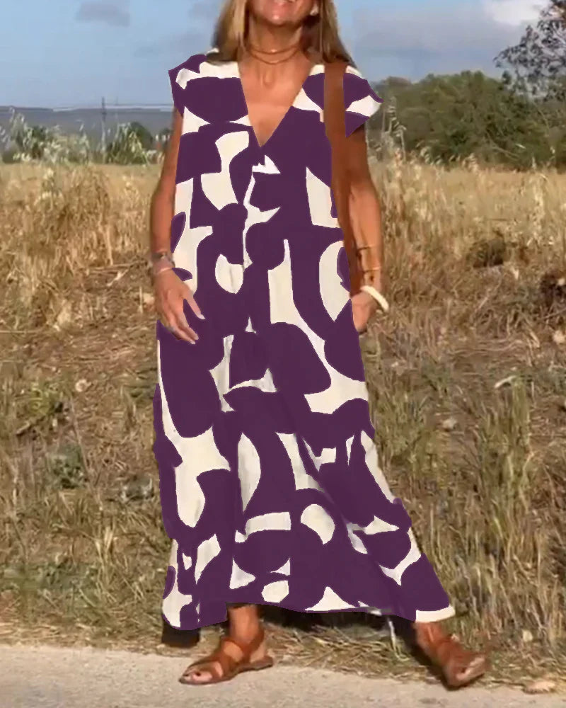 Vrouwelijke Zomerjurk Floral Bloemenprintjurk