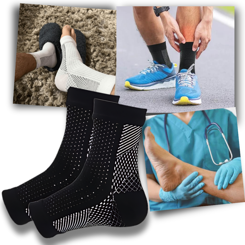 Therapeutische Compressiesokken Open Teen Neuropathie Voetsteun Antislip