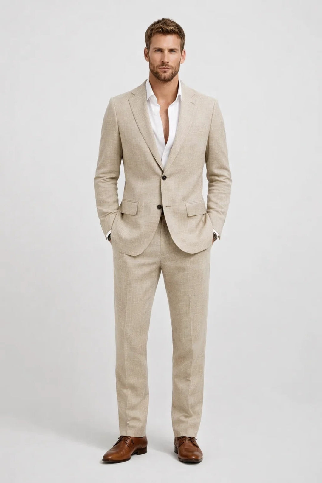 Heren Pak Slim Fit - Blazer en Broek Set Elegant Zwart