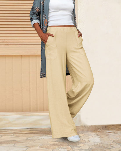Pantalon Effen hoge taille in de kleur Grijs voor dames in Formal stijl ideaal voor de herfst.