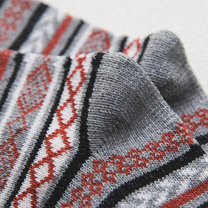 Scandinavische Wintersokken met Wolmix – Warme Unisex Sokken in 6 Patronen