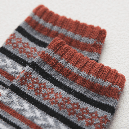 Scandinavische Wintersokken met Wolmix – Warme Unisex Sokken in 6 Patronen