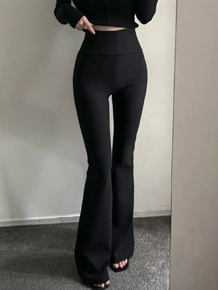 Hoge Taille Broek met Wijd Been voor Vrouw Elegante Stijl - StudioMarella