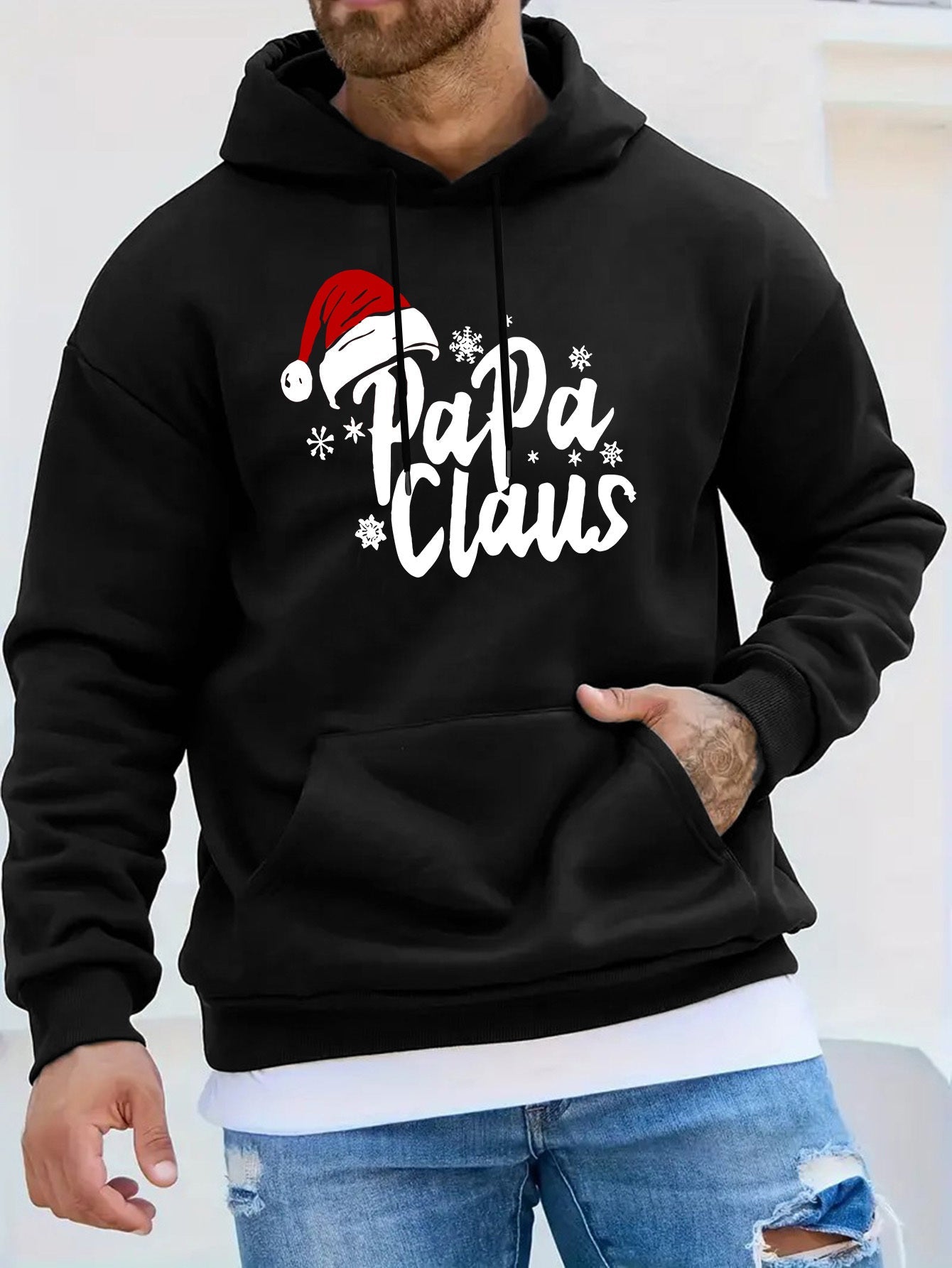 Kerstman Hoodie Lange Mouw Warme Winter Trui - StudioMarella