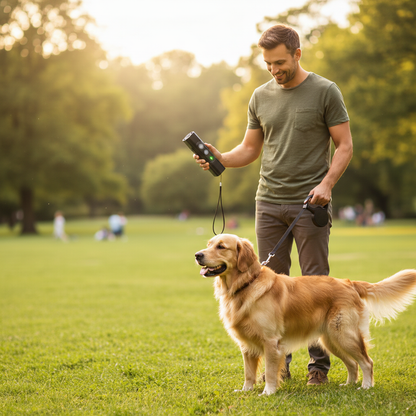 Ultrasoon Trainingsapparaat voor Honden Oplaadbaar | Compact en Draagbaar voor Dagelijks Gebruik Onderweg | Handsfree Hondentraining met Onhoorbare Hoogfrequente Signalen | USB Oplaadbaar