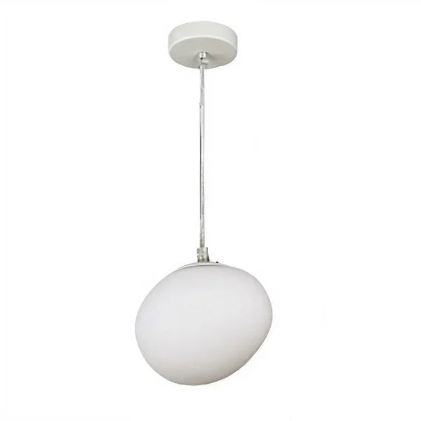Hanglamp Handgeblazen Glas Minimalistisch Melkwit Woonkamer Eetkamer E27 Warm Wit