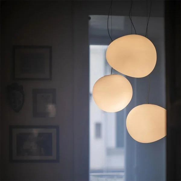 Hanglamp Handgeblazen Glas Minimalistisch Melkwit Woonkamer Eetkamer E27 Warm Wit