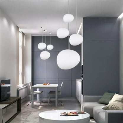 Hanglamp Handgeblazen Glas Minimalistisch Melkwit Woonkamer Eetkamer E27 Warm Wit