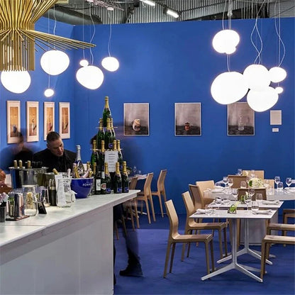 Hanglamp Handgeblazen Glas Minimalistisch Melkwit Woonkamer Eetkamer E27 Warm Wit