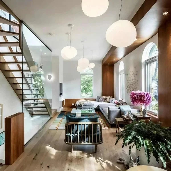 Hanglamp Handgeblazen Glas Minimalistisch Melkwit Woonkamer Eetkamer E27 Warm Wit