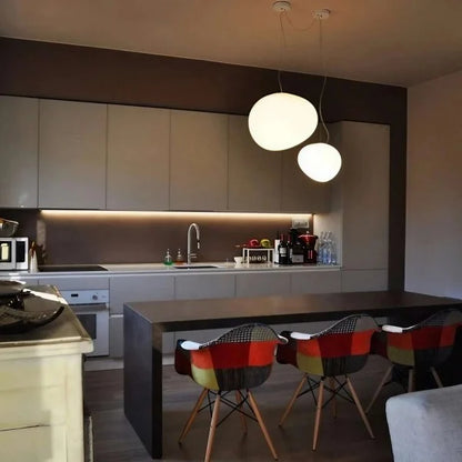 Hanglamp Handgeblazen Glas Minimalistisch Melkwit Woonkamer Eetkamer E27 Warm Wit