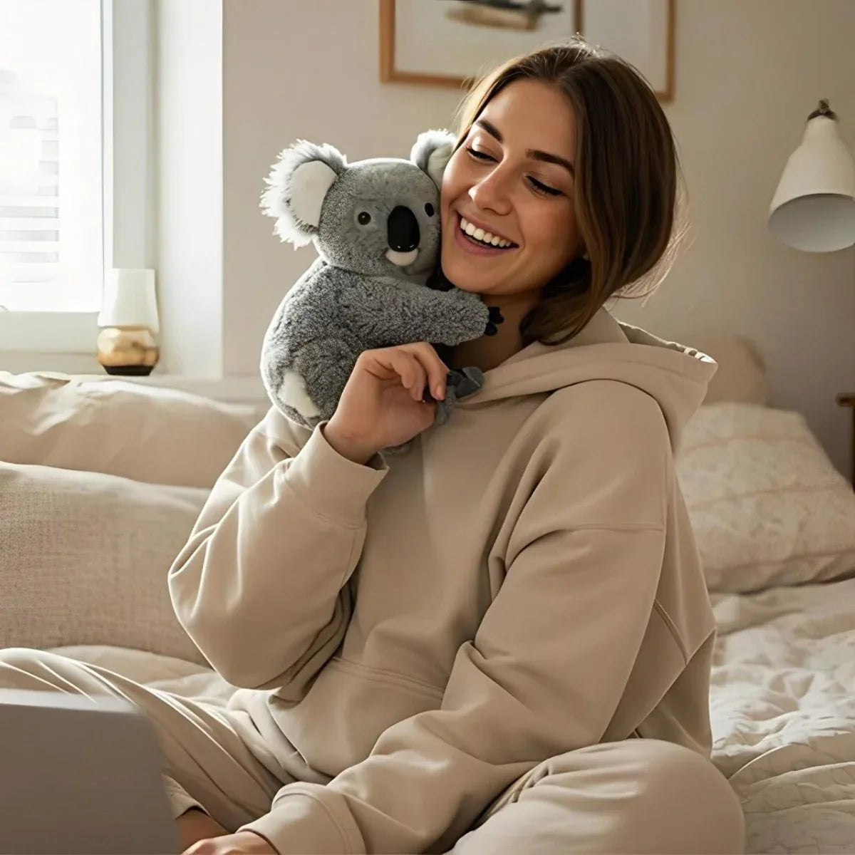 Pluche Koala Knuffel Grijs 30cm Rustgevend Kameraccessoire Kinderen Decoratief Slaapkamer Babykamer Zacht